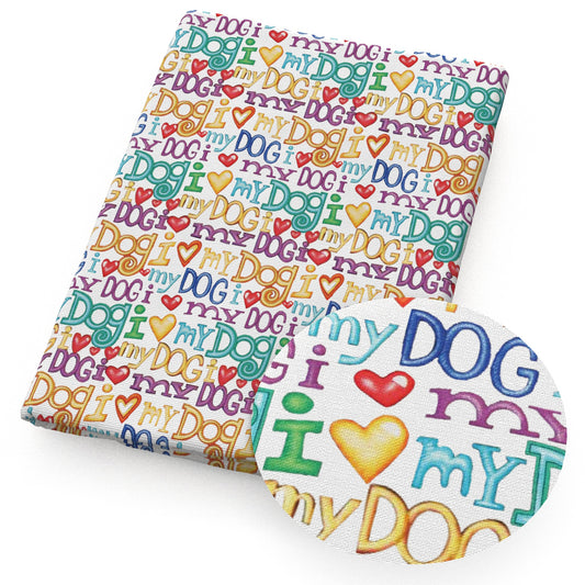 love dog puppy fabric