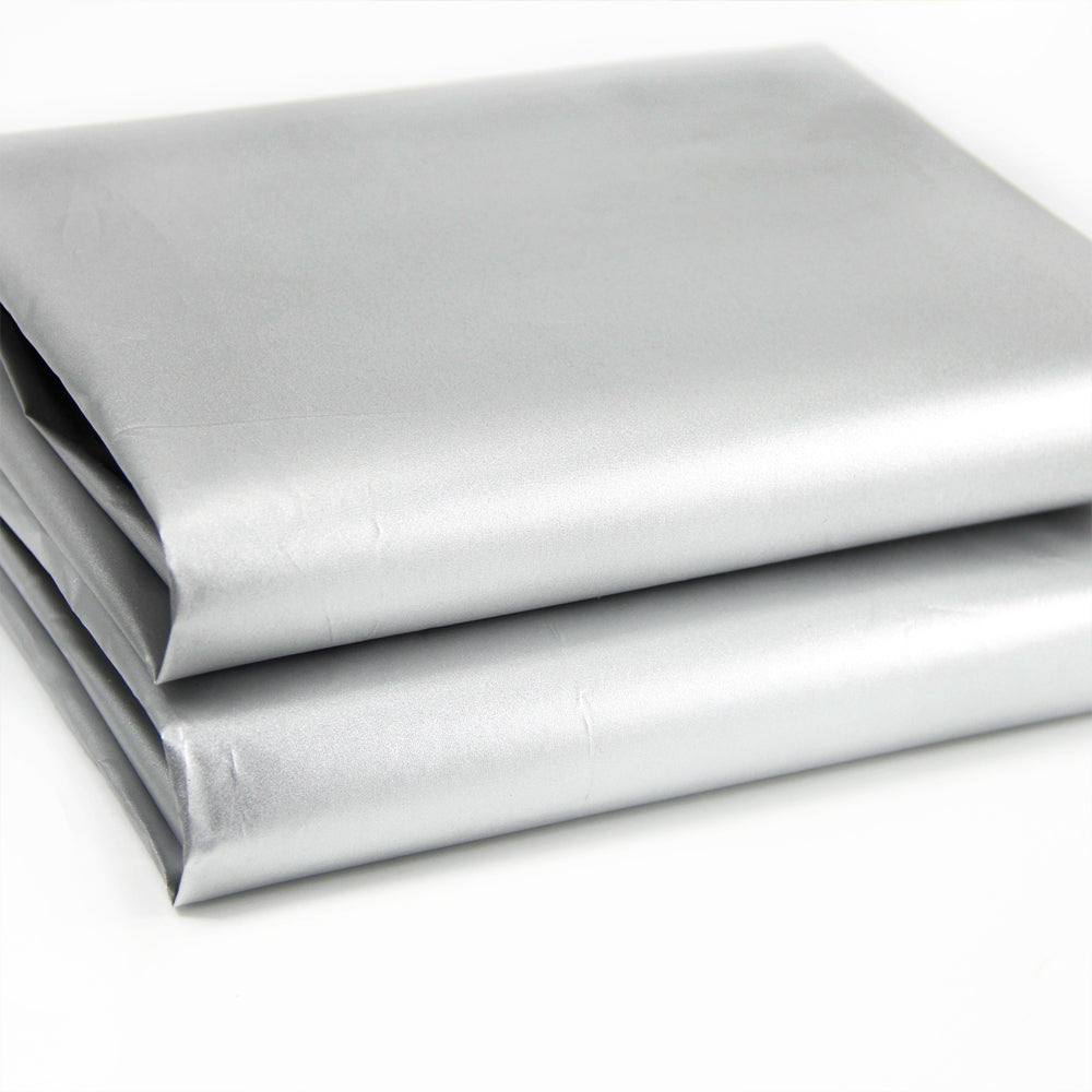 Blackout Drapery Shade Fabric Silvery and Silvery 100 Percent Shading Light Waterproof Sunshade Cloth Light Weight