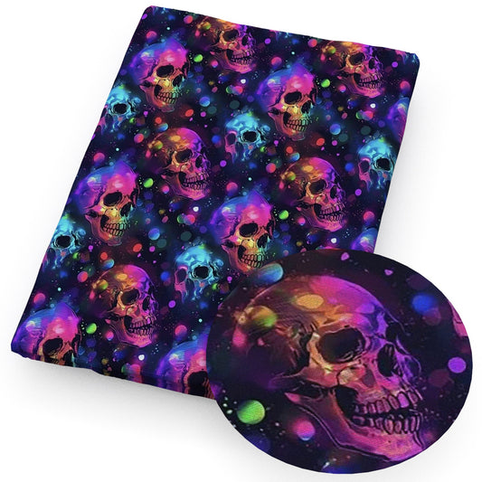 skull ghost skeleton bones fabric