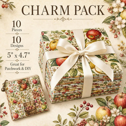 10Pc/Set Flower Fruit Series Fat Quarter Fabric, Pre-Cut Square Fabric Assort, Fabric Set, Craft Fabric, Handmade DIY Patchwork Fabric,Home Quilting Sewing Fabric, Packaging Fabric, Scrapbooking Craft Hobbyist