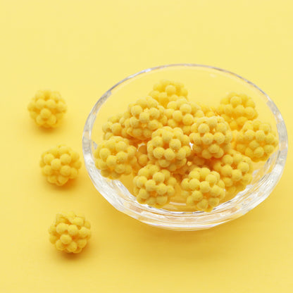 5pcs Velvet Hollow Beads - Soft Plush Assorted Shapes for DIY Jewelry Making, Hair Accessories, and Crafts