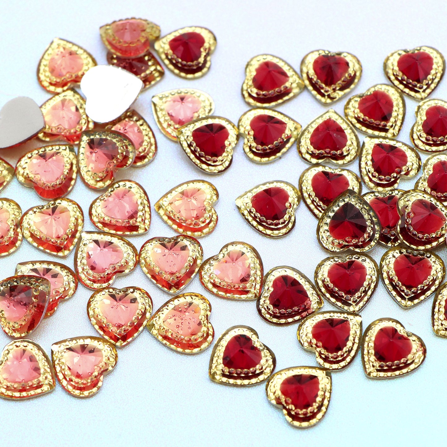 25Pcs Love Heart Shaped Acrylic Charms Transparent Resin,3D Flatback Resin Cabochons for DIY Jewelry, Earrings, Bracelets, Keychains, Festive Decor, Homemade Gifts, Phone Cases, Water Bottles, Hair Accessories - Crafting Accessories