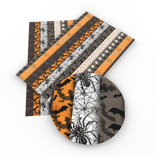 dots spot halloween skull ghost skeleton bones spiderspider web fabric