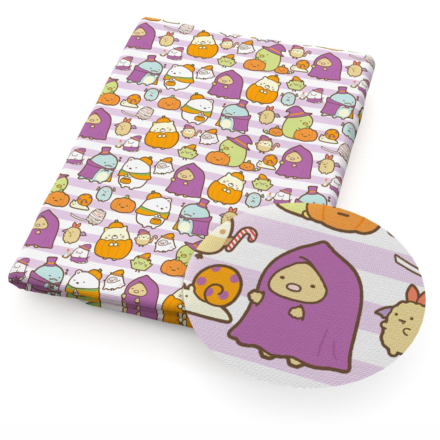 halloween skull ghost skeleton bones pumpkin snails stripe fabric