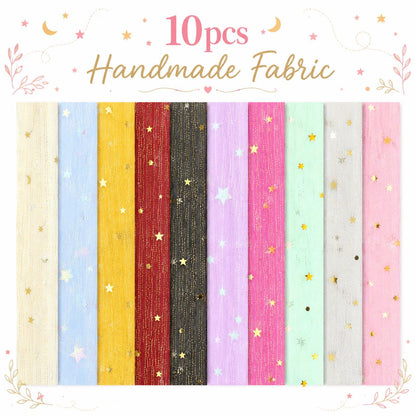 10pcs Vintage Butterfly Mesh Gauze Lace Series Jelly Roll Fabric Strips 2.5X19.7inch Pre-cut 100% Polyester for Patchwork Quilts, Table Runners, Placemats, Tote Bags, Storage Pouches, Makeup Bags, Coasters, Quilt Blocks & Binding Multi-color