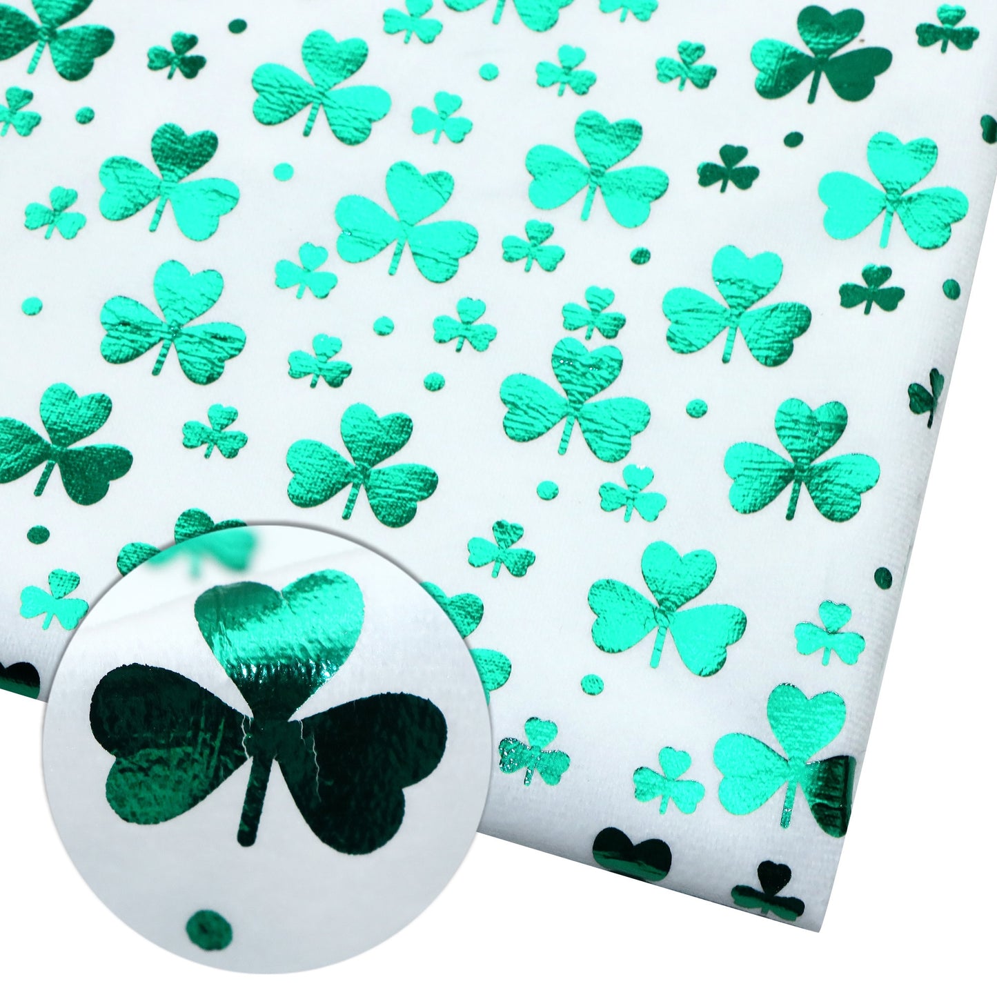 1pc Colourful Golden Hot Stamping St. Patrick's Day Faux Fur Fabric - 59x19.68inch(150x50cm) 100%Polyester Material, High Density for DIY Crafts - Hand Wash Only Precut Fabric