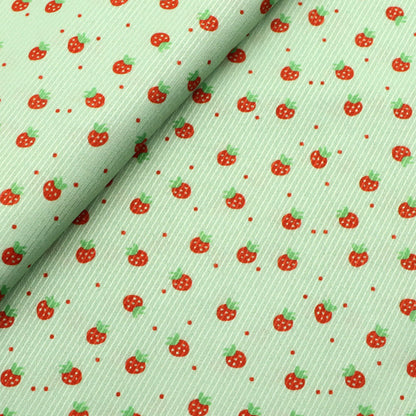 1pc Strawberry Print Twill Polyester Fabric, 59.06x19.68 inch Precut Fabric, Perfect for Party Decorations, and Craft Projects, Hair Ties, DIY Quilting & Sewing, Patchwork, Backdrop Fabric | Strawberry Pattern