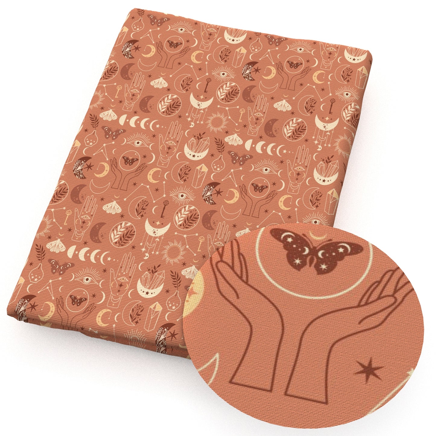 halloween butterfly handpalm crystal moon witchcraft fabric