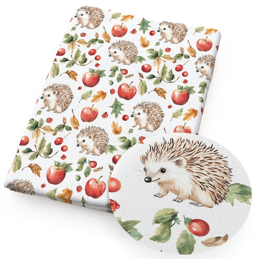 hedgehog apple fabric