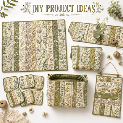 10pcs Vintage Floral Pattern Jelly Roll Fabric Strips 2.5X19.7inch Pre-Cut 100% Polyester For Patchwork Quilts, Table Runners, Placemats, Tote Bags, Storage Pouches, Makeup Bags, Coasters, Quilt Blocks & Binding