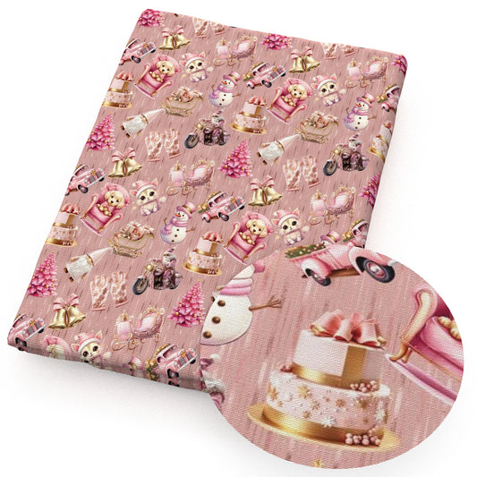 christmas day christmas tree bell gloves snowman fabric