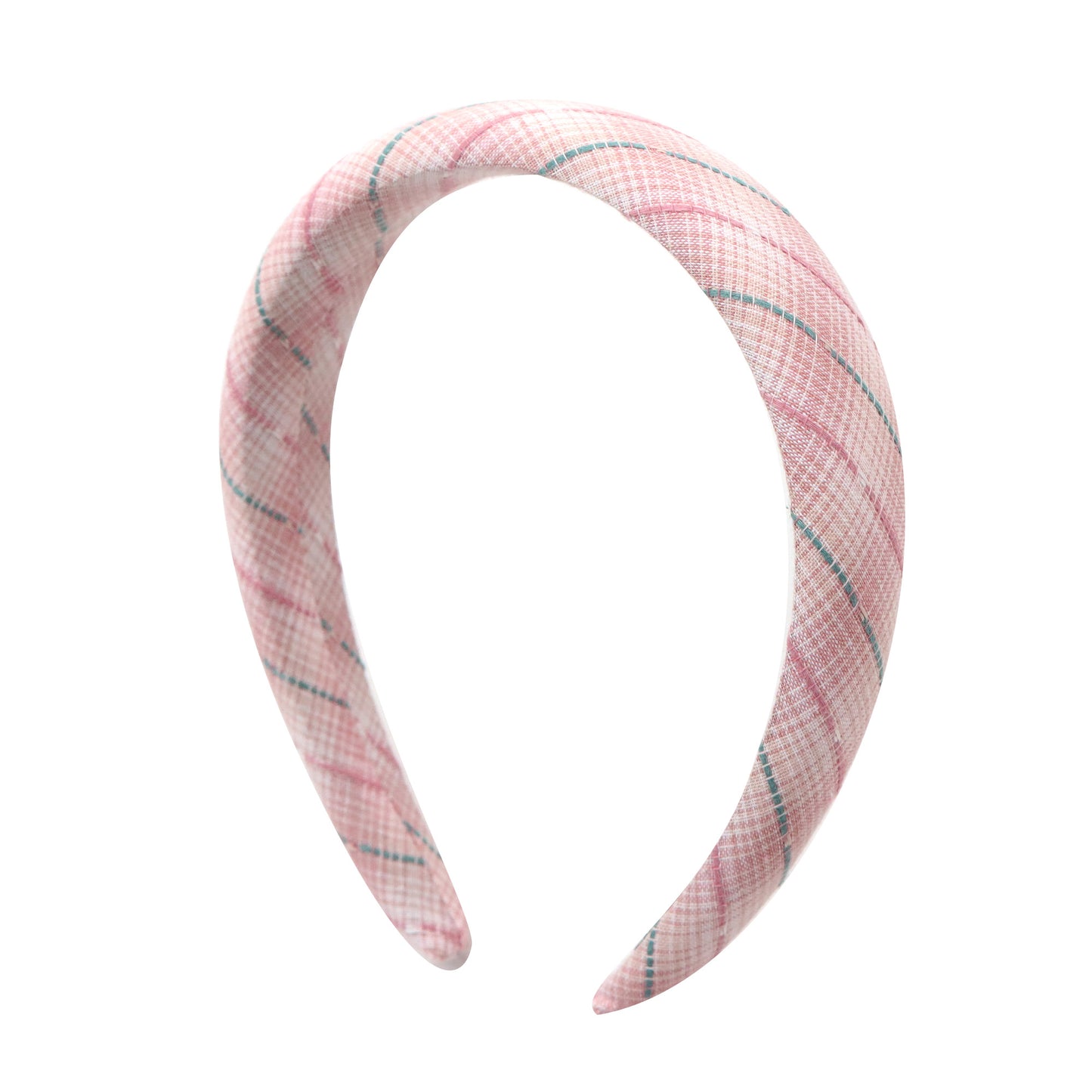 cotton jacquard line gradient retro checkered high cranial hairband
