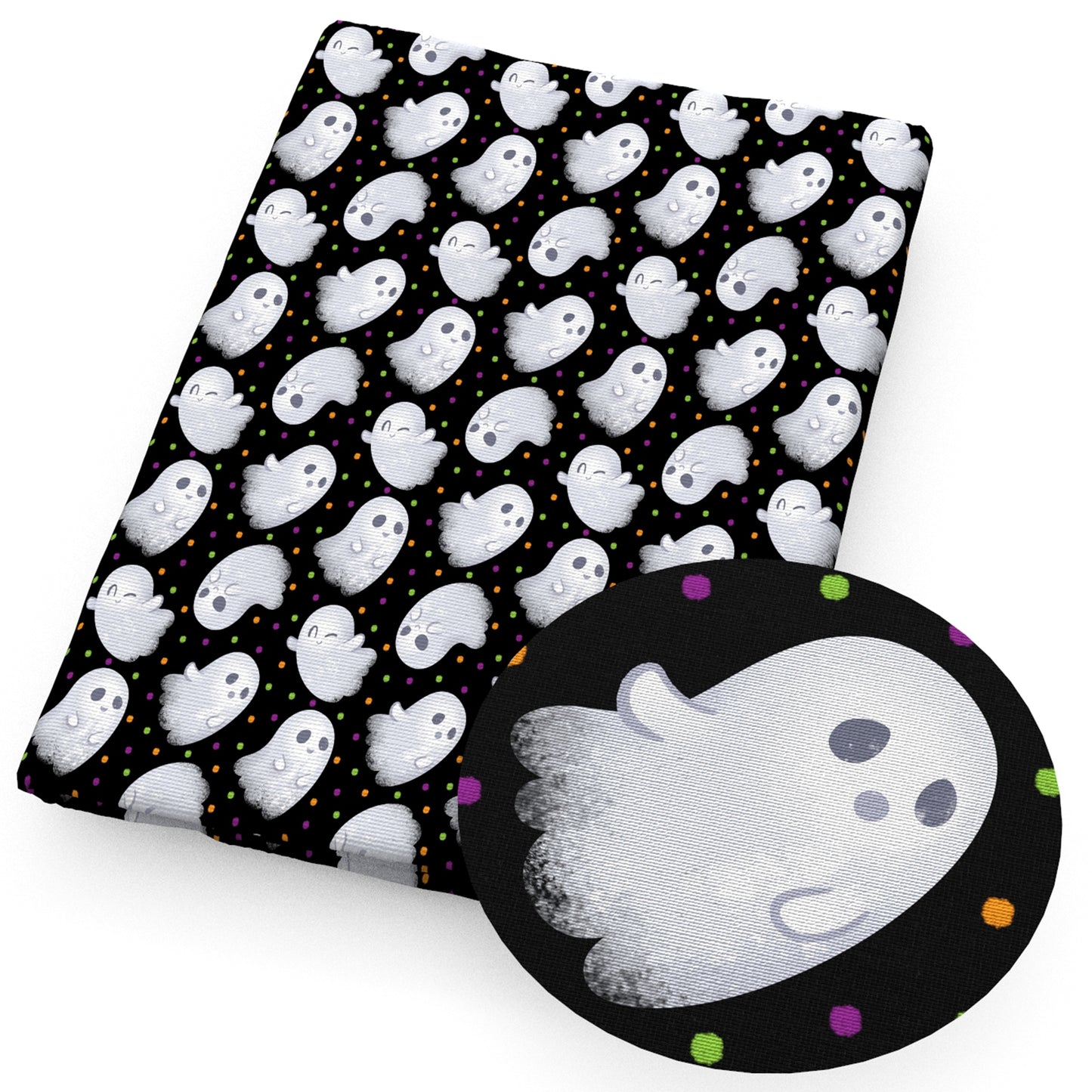 dots spot halloween skull ghost skeleton bones fabric