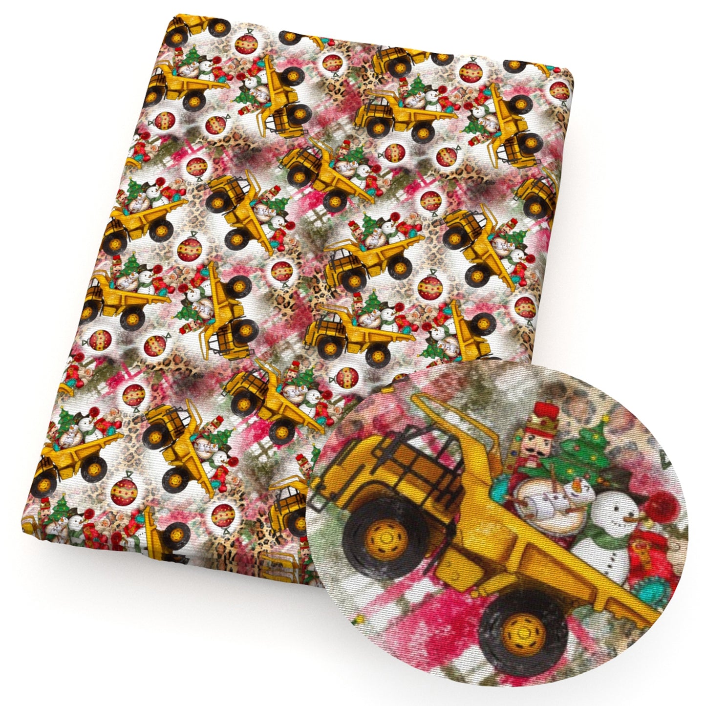car snowman christmas tree leopard cheetah nutcracker fabric