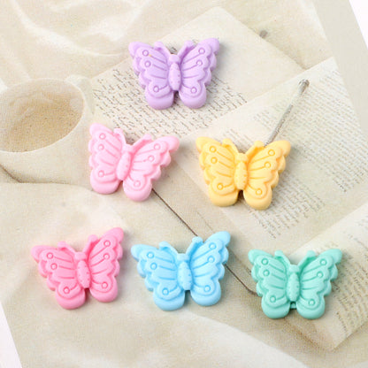 10Pcs Butterfly Flatback Cabochons, Faux Kawaii 3d Cabochon Charms Resin for DIY Hair Clips, Headbands, Phone Cases, Scrapbooking, and Jewelry Making