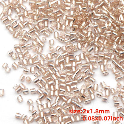 10g/pack Golden Series Miyuki Seed Beads Plain Solid Color Loose Spacer Acrylic Beads with Hole for Jewelry Making DIY Bracelet Necklace Chain Earrings Charm Bangle Decors Craft Accessories