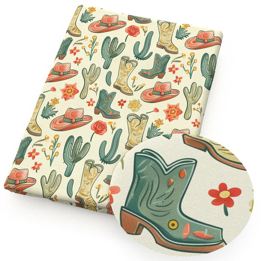 the cactus boots caphat flowerfloral fabric