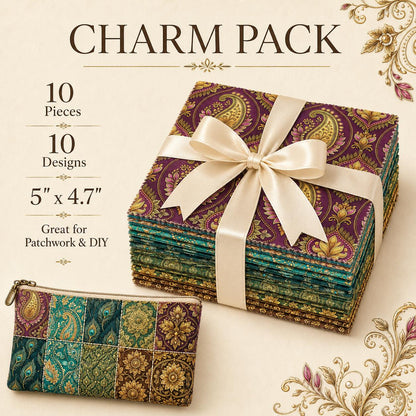 10Pc/Set Flower Feather Series Peacock Pattern Fat Quarter Fabric, Pre-Cut Square Fabric Assort, Fabric Set, Craft Fabric, Handmade DIY Patchwork Fabric,Home Quilting Sewing Fabric, Packaging Fabric, Scrapbooking Craft Hobbyist