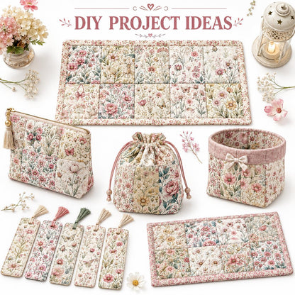 10Pc/Set Flower Series Butterfly Bowknot Fat Quarter Fabric, Pre-Cut Square Fabric Assort, Fabric Set, Craft Fabric, Handmade DIY Patchwork Fabric,Home Quilting Sewing Fabric, Packaging Fabric, Scrapbooking Craft Hobbyist