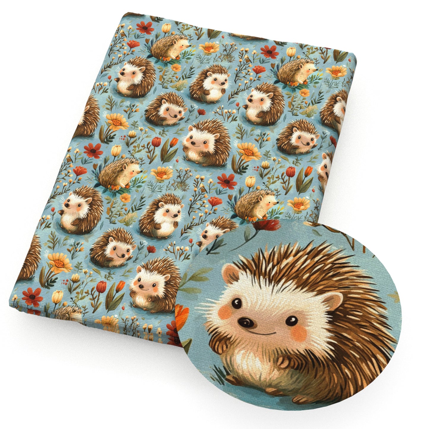 1Pc hedgehog series Quilting Fabric-17.7x19.68inch(45x50cm) Polyester Craft Fabrics DIY Handmade Precut For Patchwork Craft