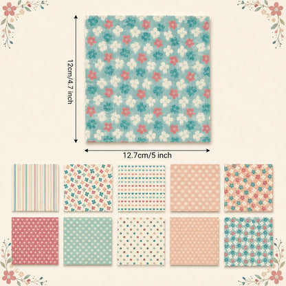 10Pc/Set Star Flower Heart Dot Series Fat Quarter Fabric, Pre-Cut Square Fabric Assort, Fabric Set, Craft Fabric, Handmade DIY Patchwork Fabric,Home Quilting Sewing Fabric, Packaging Fabric, Scrapbooking Craft Hobbyist