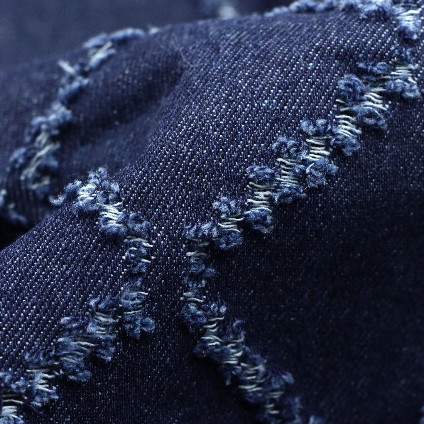 1Pc rhombus Pre-Washed stripe Denim Fabric - 59x19.68inch(150x50cm) 100% Polyester for DIY Crafts Projects, DIY Wallet Making