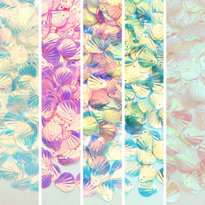 20g/pack Golden Light Transparent Fish Scale Shell Sequins,Vibrant Laser Double Hole Eye Makeup Flakes,Charms for Jewelry Making, Earring, Stage, Party, Makeup, Home Decors, DIY, Dress, Scrapbook, Shoes, Photoframe Accessories and Handmade Supplies