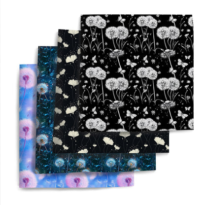 1pc Dandelion Series Pattern Quilting Fabric-17.7x19.68inch(45x50cm) Polyester Craft Fabrics DIY Handmade Projects Doll Clothes Fabric Precut For Patchwork Craft(108gsm)