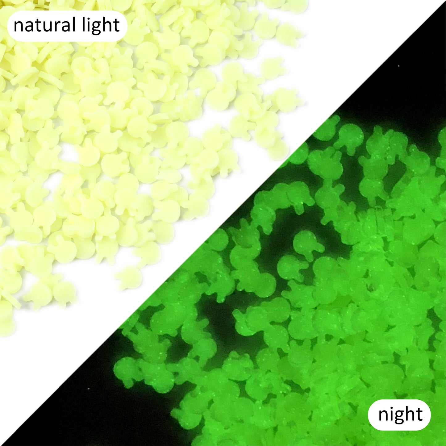 10g/pack Glow in the Dark Festive Nail Art Polymer Clay Slices - Blossom Flower Rabbit Bunny Shaped,Unscented - Slime Charms for Resin, Lip Gloss DIY, Nail Art & Crafts,Easter Decorations