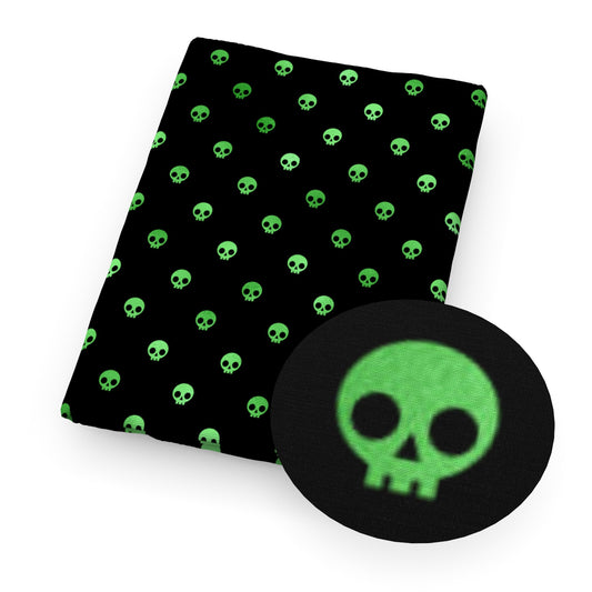 halloween skull ghost skeleton bones fabric