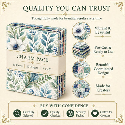10Pc/Set Flower Series Fat Quarter Fabric, Pre-Cut Square Fabric Assort, Fabric Set, Craft Fabric, Handmade DIY Patchwork Fabric,Home Quilting Sewing Fabric, Packaging Fabric, Scrapbooking Craft Hobbyist