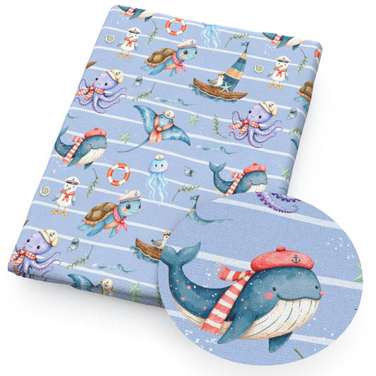 jellyfish octopus star starfish turtle tortoise fabric