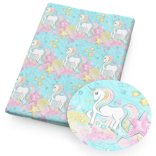 unicorn star starfish fabric