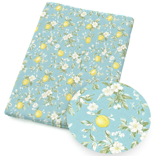 flowerfloral lemon fruit fabric