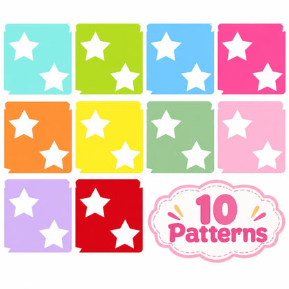 10pcs Vintage Star Pattern Jelly Roll Fabric Strips 2.5X19.7inch Pre-cut 100% Polyester for Patchwork Quilts, Table Runners, Placemats, Tote Bags, Storage Pouches, Makeup Bags, Coasters, Quilt Blocks & Binding