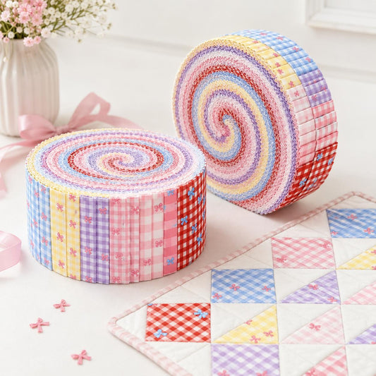 10pcs Vintage Plaid Grid Pattern Jelly Roll Fabric Strips 2.5X19.7inch Pre-cut 100% Polyester for Patchwork Quilts, Table Runners, Placemats, Tote Bags, Storage Pouches, Makeup Bags, Coasters, Quilt Blocks & Binding