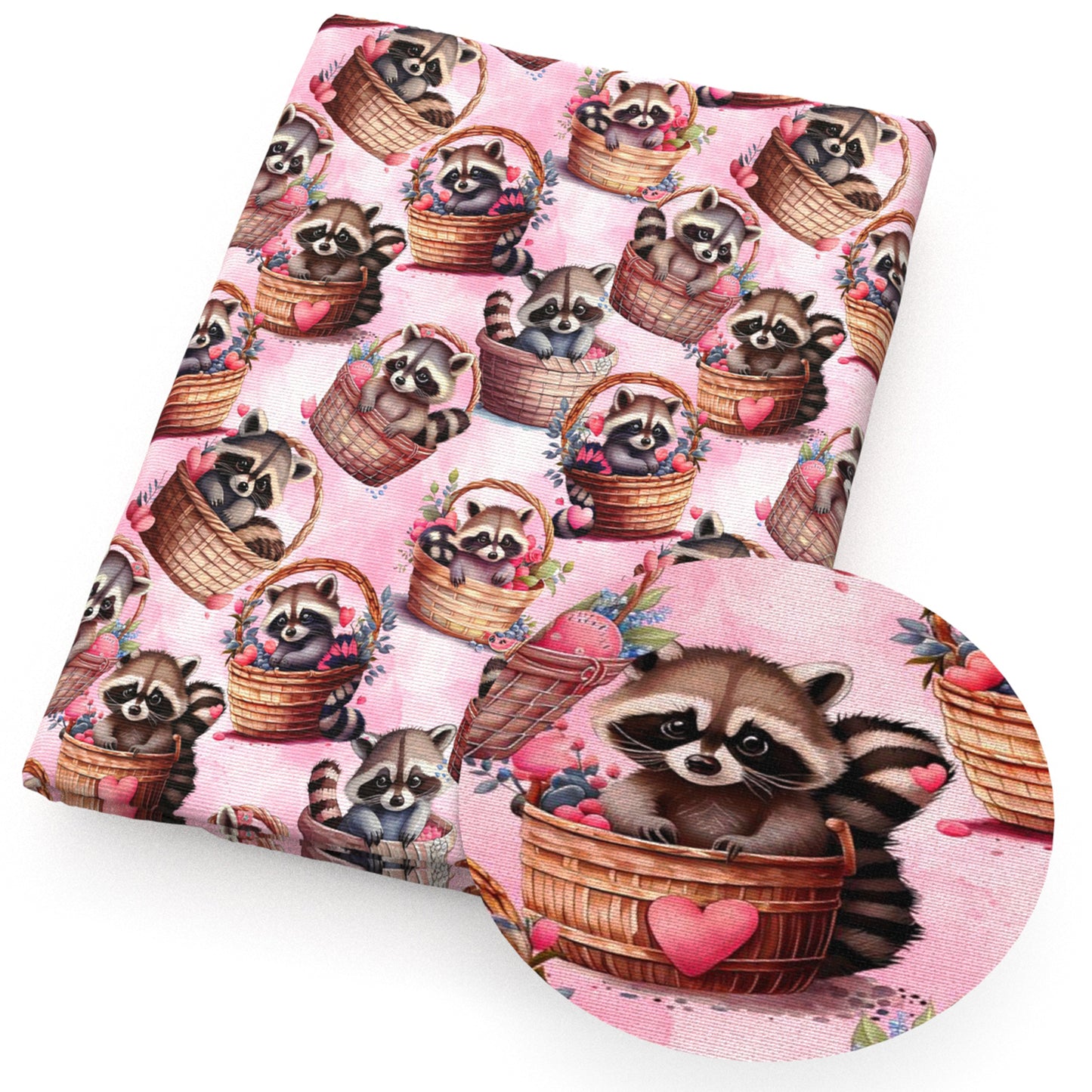raccoon tie dye watermelon blueberry fabric