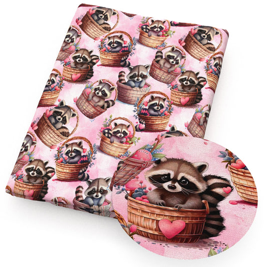 raccoon tie dye watermelon blueberry fabric
