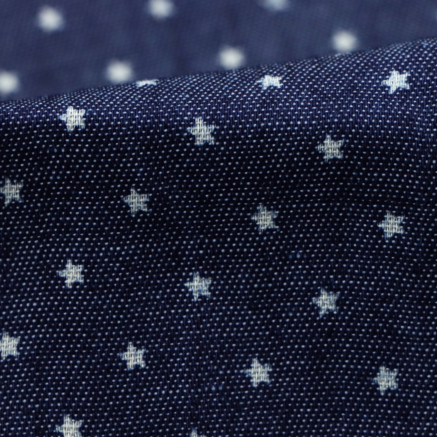 1pc Mini Star Print Denim Fabric - 59x19.68inch Precut for DIY Quilting, Sewing, Craft Projects, Party Decorations, Hair Ties, Bags & Wallet Making - Vibrant Blue with White Star Pattern, Craft Project Material | Decorative Fabric | Precut Material