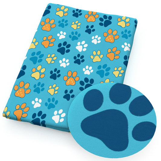 footprint paw fabric