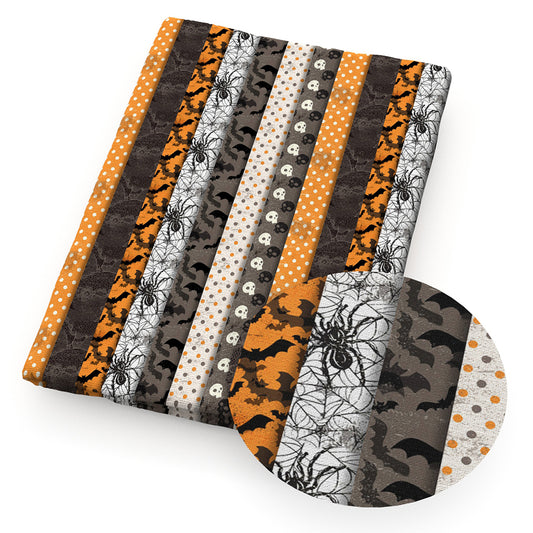 dots spot halloween skull ghost skeleton bones spiderspider web fabric