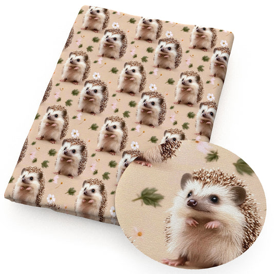 hedgehog flowerfloral fabric