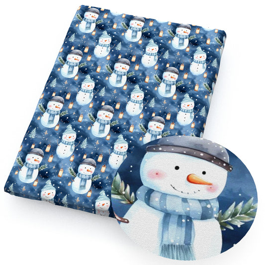 christmas day snowman fabric