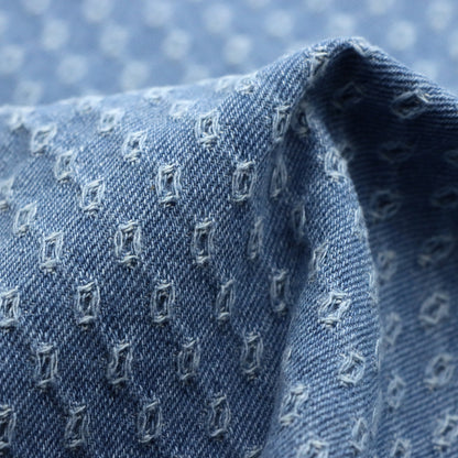 1Pc Pre-Washed  ripped hole Denim Fabric - 62.99x19.68inch(160x50cm) 100% Polyester for DIY Handmade Precut For Patchwork Craft