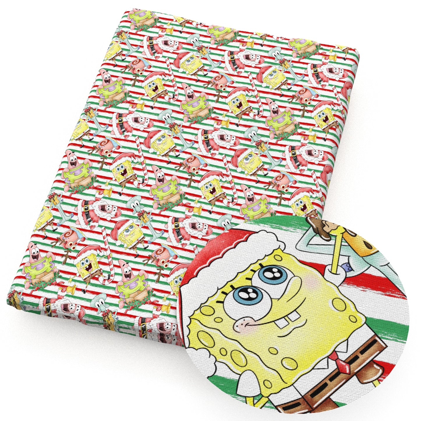 stripe christmas day fabric