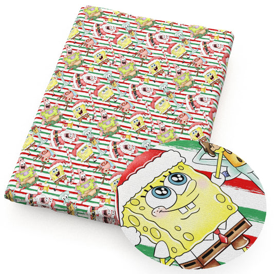 stripe christmas day fabric