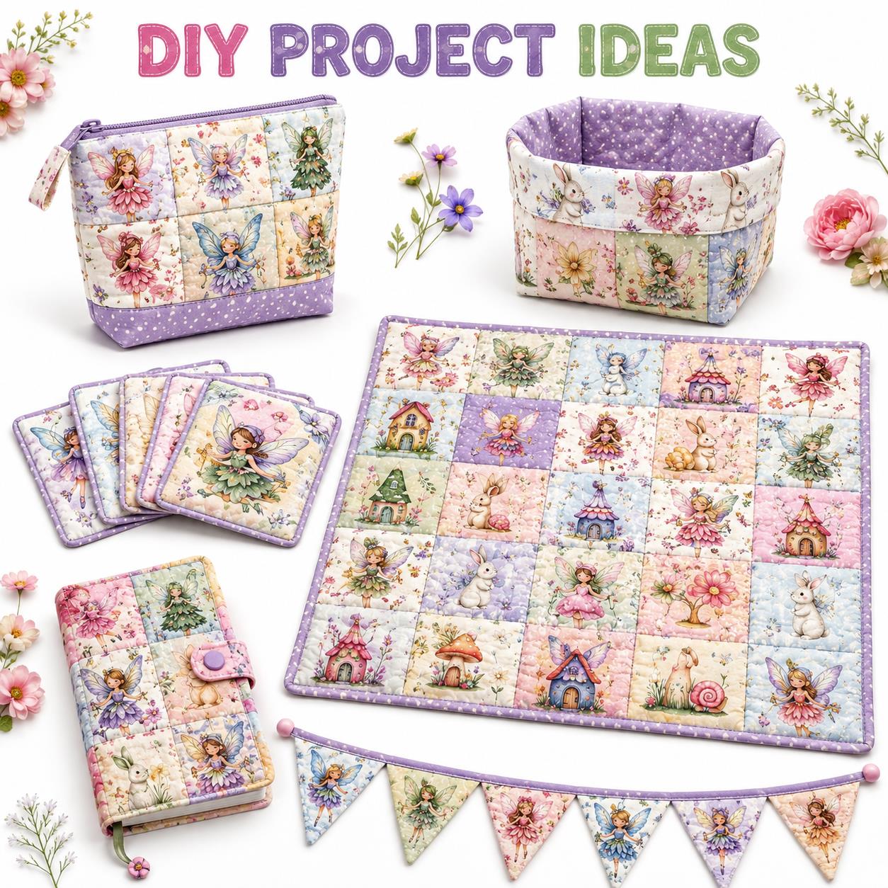 10pcs Charm Pack Set Rabbit Bird Vintage Style Pattern Handmade DIY with Rich Color and Texture Elements 100% Polyester Patchwork in 10 Design Styles Suitable for Patchwork DIY Craft Projects DIY Wallet Making Gift Giving Bag Making Mother's Day Gift