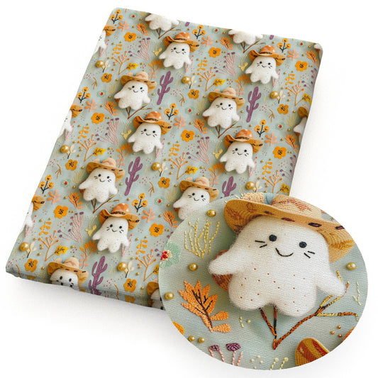 imitation embroidery series halloween skull ghost skeleton bones fabric