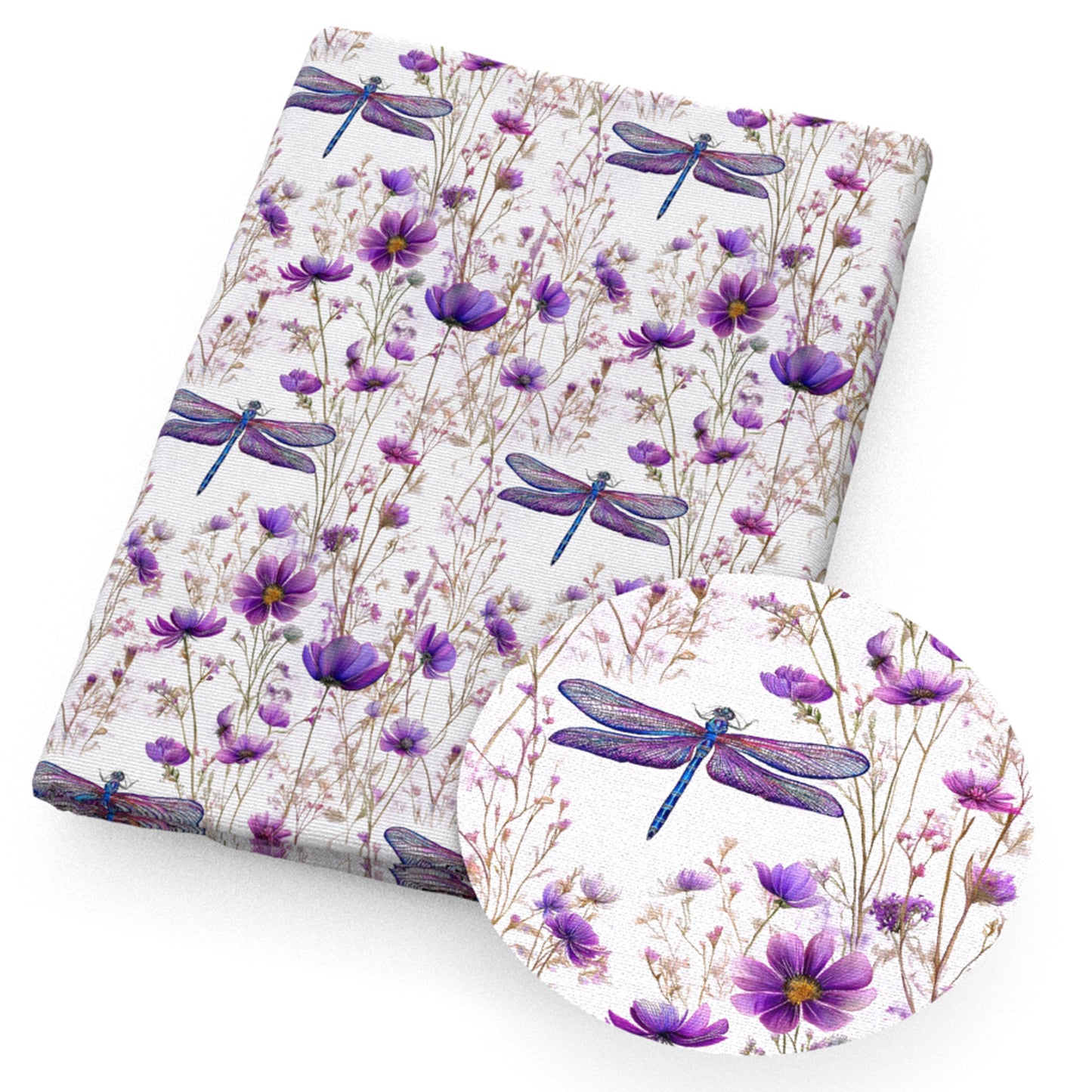 dragonfly flowerfloral fabric