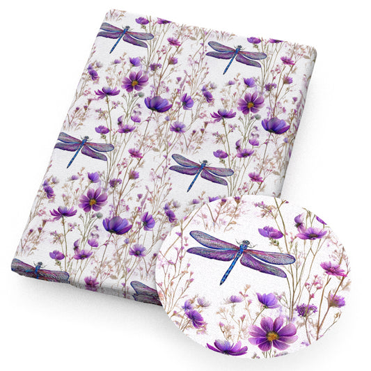 dragonfly flowerfloral fabric